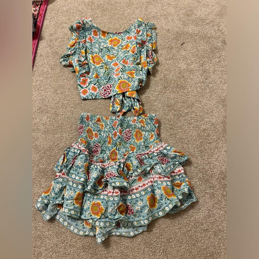 floral two piece set